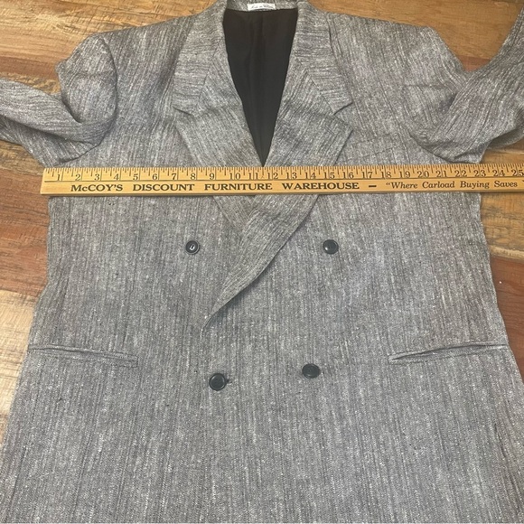 Cellini Men’s double breasted linen blend sport jacket business - Picture 4 of 10